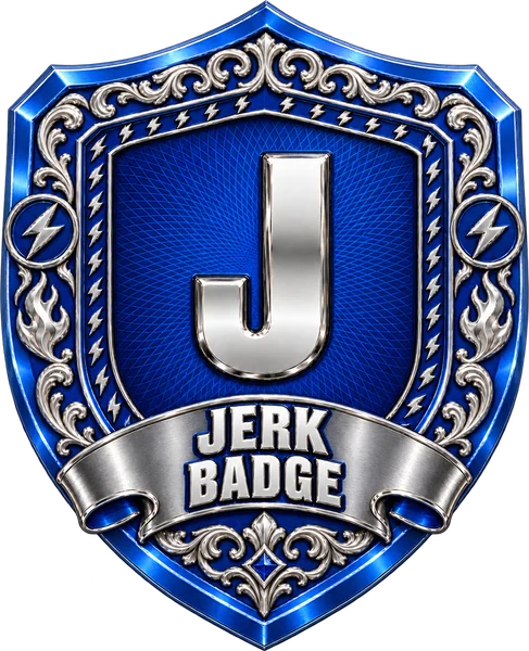 Jerk Badge, blue J